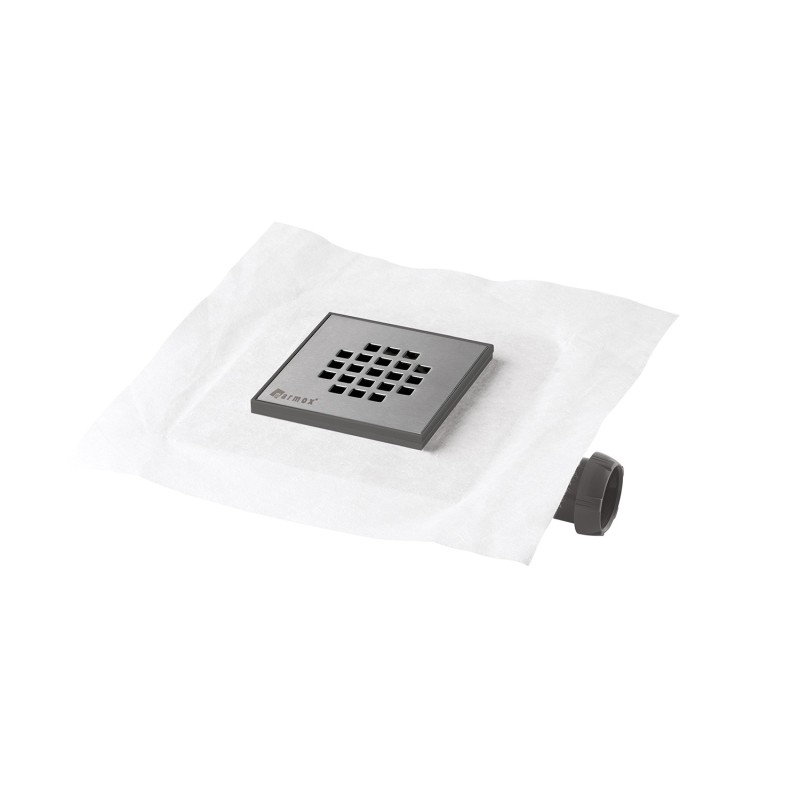 Wirquin – Bonde de douche extra plate 90 mm – Hauteur 40 mm – Plateau en acier inoxydable – Joint bi-injecté 100% étanche