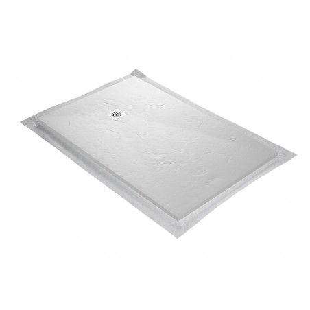 Receveur Douche Ardoise 200x100cm - Grille Acier Inox Ultra Plat