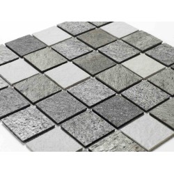 Resin ant natural stone mosaic - 100 x 50 cm - 5 x 5 cm